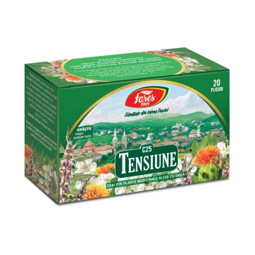 Ceai pentru tensiune, C25, 20 plicuri, Fares - Img 1