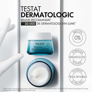 Crema intens hidratanta 72h pentru toate tipurile de ten Mineral 89, 50 ml, Vichy - Img 2