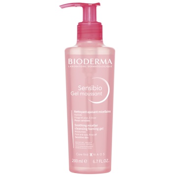 Gel spumant calmant si hidratant Sensibio, 200 ml, Bioderma - Img 1