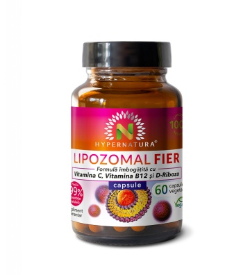 Lipozomal Fier+Vit C+B12+D-Riboza, 60 capsule vegetale, Hypernatura