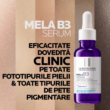 Mela B3 Ser concentrat intensiv pentru corectare pete pigmentare, cu efect anti-recurență, cu Melasyl și Niacinamidă pentru orice tip de ten, 30ml, La Roche-Posay - Img 3
