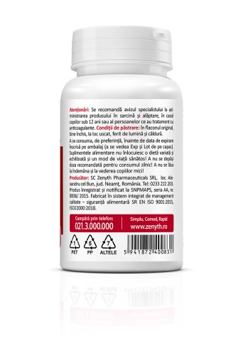 Natural Vitamina K2, 60 capsule, Zenyth - Img 3