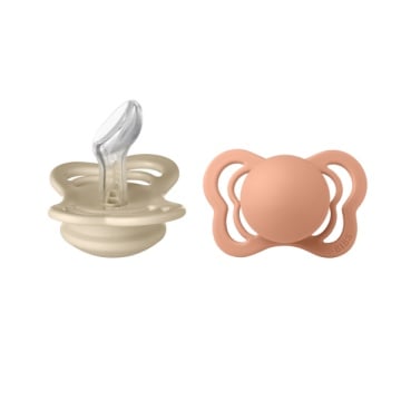 Suzeta 0-6 luni couture vanilla-peach, 2 bucati, Bibs - Img 1