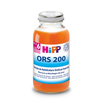 Bautura impotriva diareei cu morcov si orez ORS 200, +6 luni, 200 ml, Hipp - Img 1