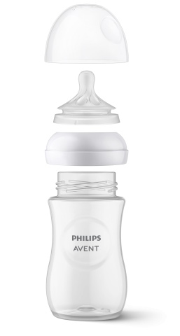 Biberon Philips Avent Natural Response, 1 luna +, roz, 260 ml, SCY903/11, Philips - Img 4