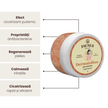 Crema tip balsam Dermatofitus, 50 ml, Faunus - Img 3