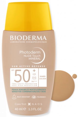 Fluid Nude Touch Mineral Auriu cu SPF50+ Photoderm, 40 ml, Bioderma - Img 1