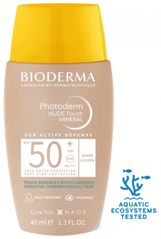 Fluid Nude Touch Mineral Auriu cu SPF50+ Photoderm, 40 ml, Bioderma - Img 2