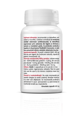 N-Acetyl L-Cysteine, 60 capsule, Zenyth - Img 2