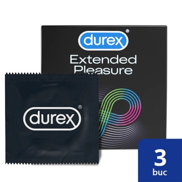 Prezervative Extended Pleasure, 3 bucati, Durex - Img 1