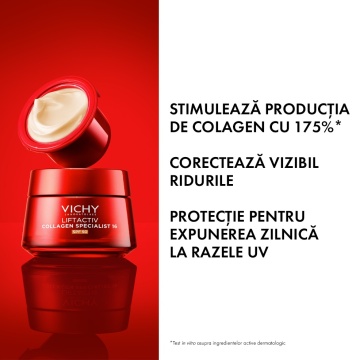 Rezerva Crema Antirid De Zi Cu Spf 50 Liftactiv Collagen Specialist 16, 50 Ml, Vichy - Img 4