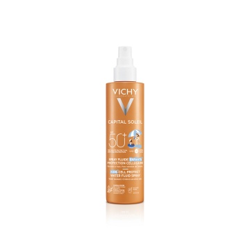 Spray fluid cu protectie solara SPF 50+ pentru copii Capital Soleil Kids Cell Protect, 200 ml, Vichy - Img 1