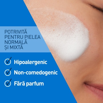 Spuma de curatare reechilibranta pentru ten normal si mixt Air Foam Cleanser, 148 ml, Cerave - Img 10