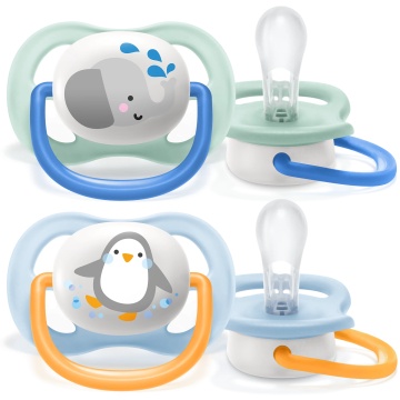 Suzete silicon UltraAir design pinguin 0-6l, 2buc, SCF080/05, AVENT, Philips - Img 1