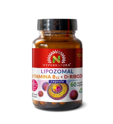 Vitamina B12 lipozomala + D-Riboza, 60 capsule vegetale, Hypernatura - Img 2