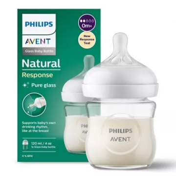 Biberon din sticla Philips Avent Natural Response, +0 luni, 120 ml, SCY930/01, Philips Avent - Img 6
