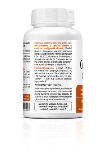 Cordyceps CS-4, 500 mg, 60 capsule, Zenyth - Img 2