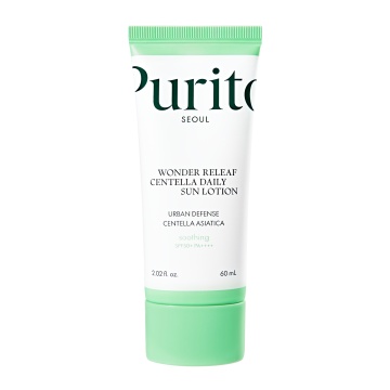 Crema de fata cu protectie solara Wonder Releaf Centella Daily Sun Lotion SPF50+ PA++++, 60ml, Purito