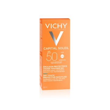 Emulsie matifianta cu protectie solara SPF 50+ pentru fata Capital Soleil, 50 ml, Vichy - Img 1