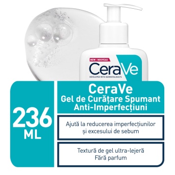 Gel de curatare spumant anti-imperfectiuni pentru ten cu tendinta acneica, 236 ml, CeraVe - Img 2