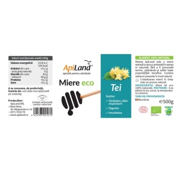 Miere Tei ECO, 500g, ApiLand - Img 2
