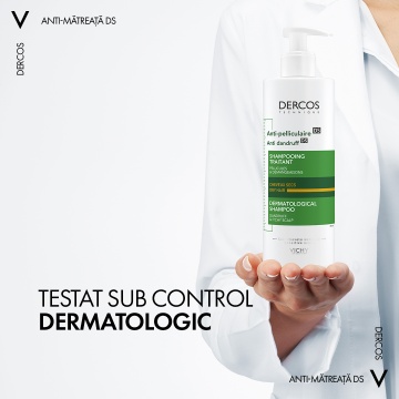 Sampon anti-matreata pentru par uscat Dercos, 390 ml, Vichy - Img 6