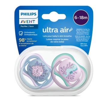 Suzete ultra air Philips Avent, 6-18 luni, 2 bucati, SCF085/61, Philips - Img 4