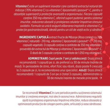 Vitamina C lipozomala cu macese, 90 capsule, Faunus Plant - Img 5