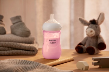 Biberon Philips Avent Natural Response, 1 luna +, roz, 260 ml, SCY903/11, Philips - Img 6