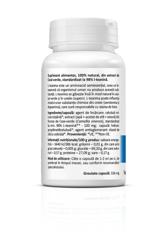 L-Theanine, 100 mg, 30 capsule, Zenyth - Img 2