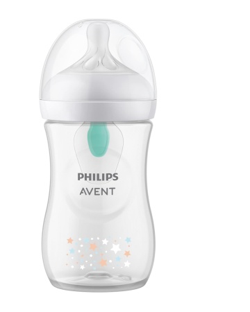 Biberon cu dispozitiv anticolici Philips Avent Natural Response, cu dispozitiv AirFree, 1 luna+, Ursuleti, 260 ml, SCY673/82, Philips - Img 1