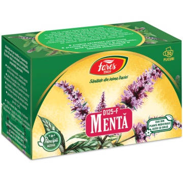 Ceai de menta D 125, 20 plicuri, Fares - Img 1