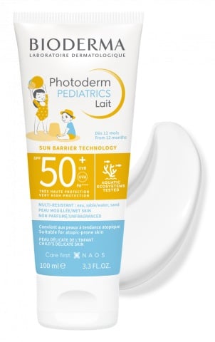 Lapte cu protectie solara SPF 50+ pentru copii Photoderm Pediatrics, 100 ml, Bioderma - Img 1
