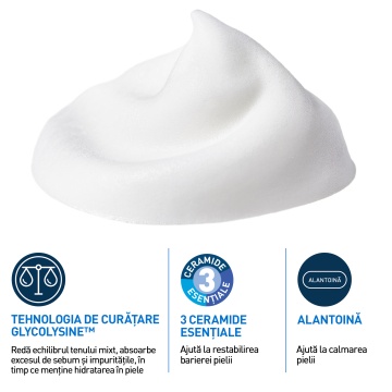 Spuma de curatare reechilibranta pentru ten normal si mixt Air Foam Cleanser, 148 ml, Cerave - Img 11