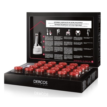 Tratament impotriva caderii parului pentru barbati Dercos Aminexil Clinical 5, 21 fiole x 6 ml, Vichy - Img 2