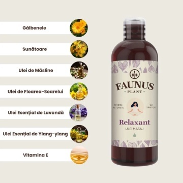Ulei pentru masaj relaxant, 100 ml, Faunus Plant - Img 2