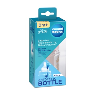 Biberon anticolic PP RoyalBaby Princess gat larg roz, 120ml, 35/233, Canpol - Img 4