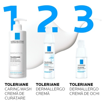 Crema de fata hidratanta, calmanta si reparatoare Toleriane Dermallergo, 40 ml, La Roche-Posay - Img 7