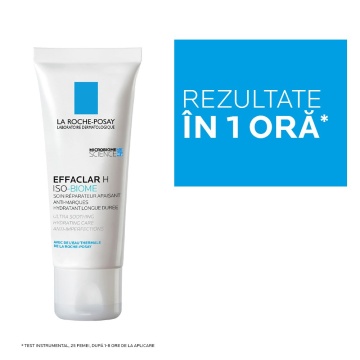 Crema hidratanta si calmanta pentru pielea grasa fragilizata Effaclar H Iso-Biome, 40ml, La Roche-Posay - Img 3
