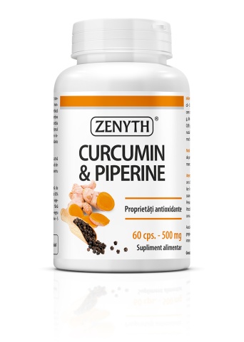 Curcumin si Piperine, 60 capsule, Zenyth - Img 1