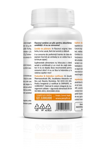 Curcumin with Meriva, 60 capsule, Zenyth - Img 4