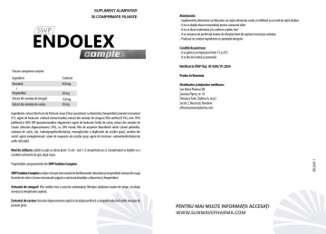 Endolex Complex, 30 comprimate filmate, Sun Wave Pharma - Img 2