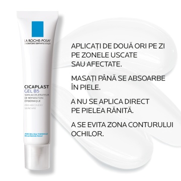 Gel reparator cu efect rapid Cicaplast B5, 40 ml, La Roche-Posay - Img 2
