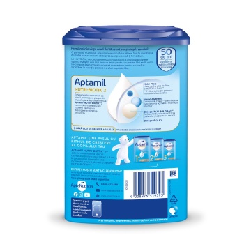 Lapte praf de continuare Nutri-Biotik 2, 6-12 luni, 800 g, Aptamil - Img 4