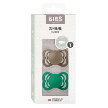 Suzeta 0-6 luni Supreme silicon dark oak-evergreen 160399, 2buc, Bibs - Img 2