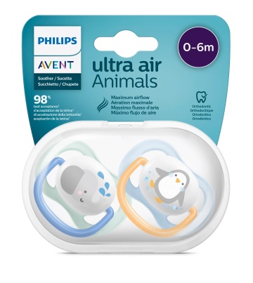 Suzete silicon UltraAir design pinguin 0-6l, 2buc, SCF080/05, AVENT, Philips - Img 5