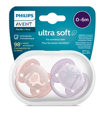 Suzete ultra soft Philips Avent, 0-6 luni, 2 bucati, SCF091/09, Philips - Img 4