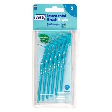 Tepe Periute Interdentare Angle 0.6mm,Nr.3, 6buc, Albastru - Img 1