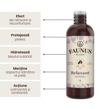 Ulei pentru masaj relaxant, 100 ml, Faunus Plant - Img 3