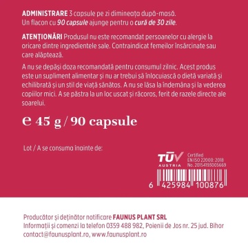 Vitaminizantus Forte multivitamine și minerale, 90 capsule, Faunus Plant - Img 5